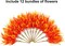 12PCS Artificial Fall Eucalyptus Plants – UV-Resistant Faux Orange Boxwood Bundles for Outdoor & Indoor Porch, Patio, Garden, Planter Décor (Orange Eucalyptus)